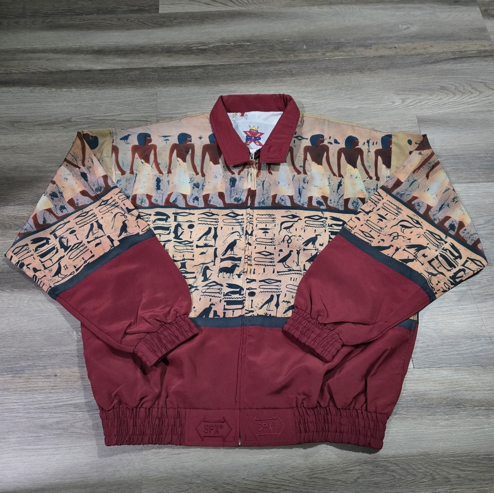 Rare Vintage 1994 SPX Egyptian Hieroglyphic Bomber Jacket - Size L